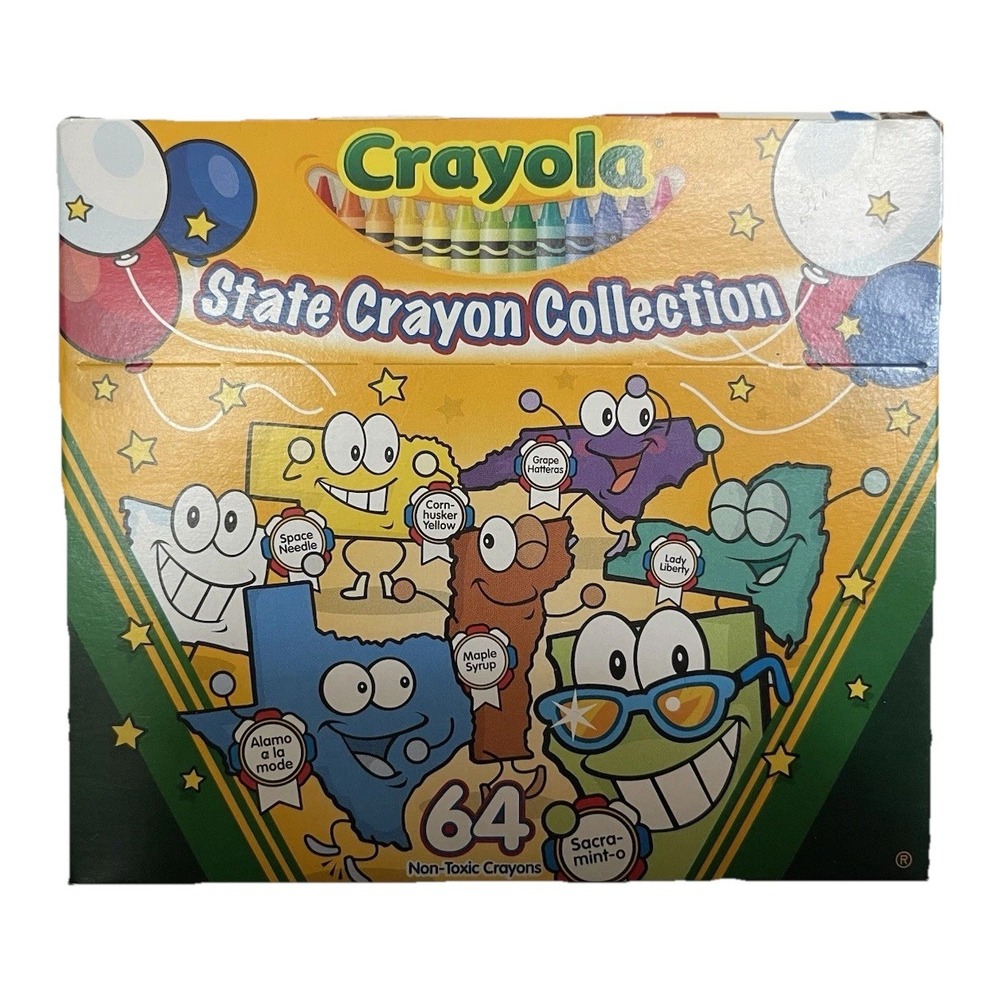 Crayola State Your Color State Crayon Collection-64 Box-2004 Limited Edition NIB